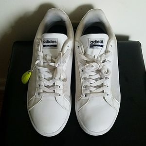 Men's White Adidas Cloudfoam